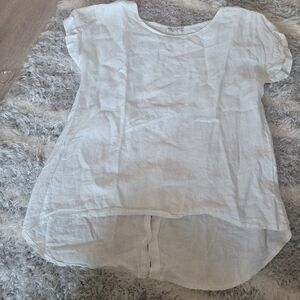 White Linen Top